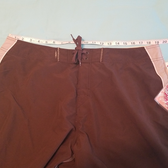 NWT QUICKSILVER brown beige yellow SWIM TRUNK Neofly men size 38 - Picture 14 of 17